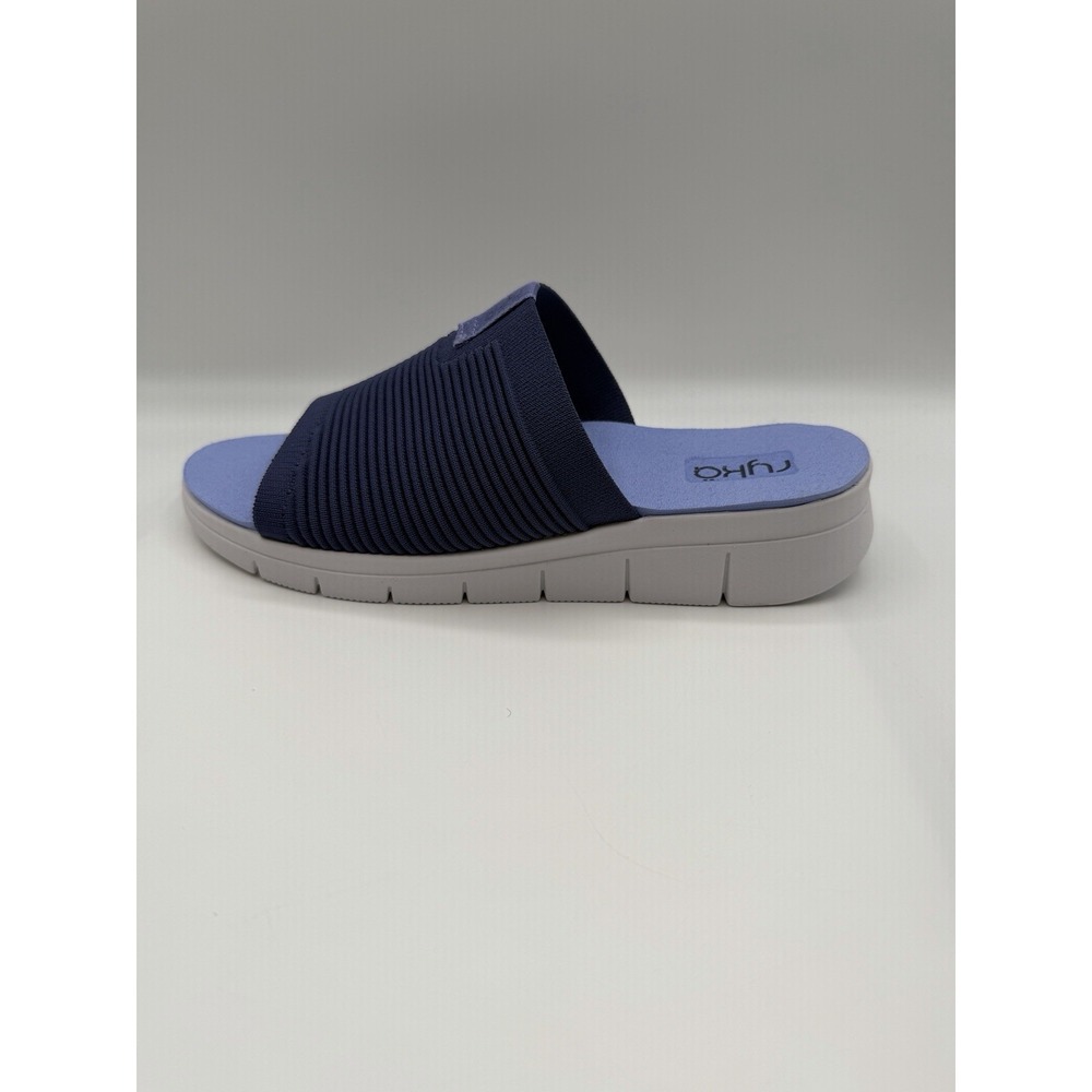 Ryka Epic Slide Sandals,Women's 11 M, EU 42,Dusk Blue,Textured Fabric Upper, NIB